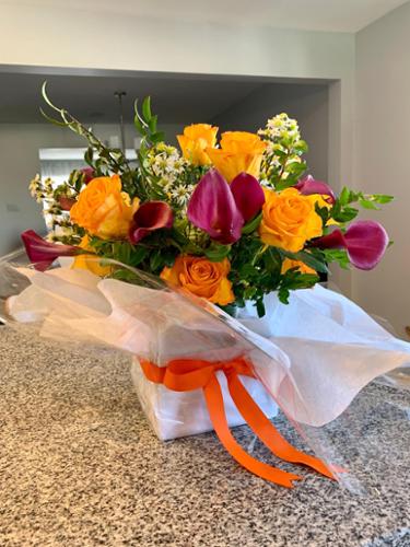 Gift-packaged birthday bouquet